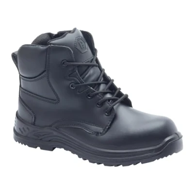 Abbildung von BLACKROCK Defender Herren wasserabweisende Sicherheits Schuhe S3 aus Echtleder Arbeits Stiefel mit HRO Sohle Schnür CF2408 Schwarz