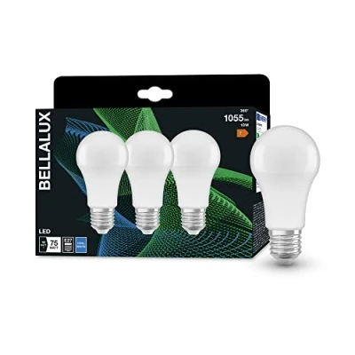 Abbildung von BELLALUX LED Lampe für E27 Sockel, matte Optik ,Kaltweiß (4000K), 1055 Lumen, Ersatz herkömmliche 75W Leuchtmittel, nicht dimmbar, 3 er Pack