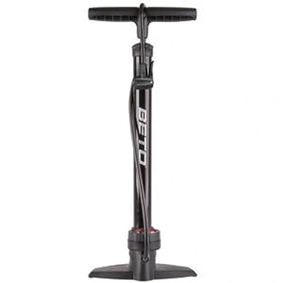 Abbildung von Hochdruck Standpumpe Beto, Stahl, Schwarz, mit Manometer und Softgriff