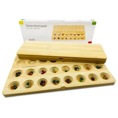 Abbildung von GICO Spielesammlung, Steinchenspiel Hus Bao groß aus Holz 7953