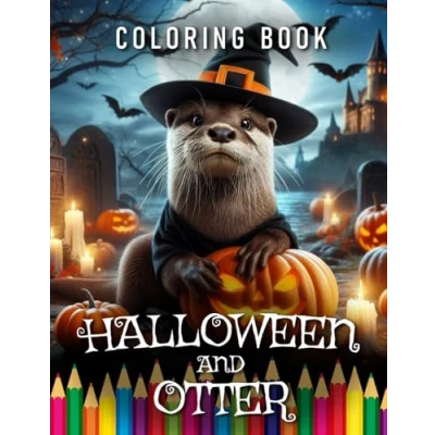 Abbildung von Halloween &amp; Otter Coloring Book: for Adults Children The perfect Gift Lovers (Holidays Books)