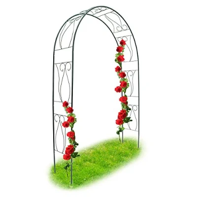 Abbildung von relaxdays Rosenbogen Rankbogen für Rosen mit Verzierung