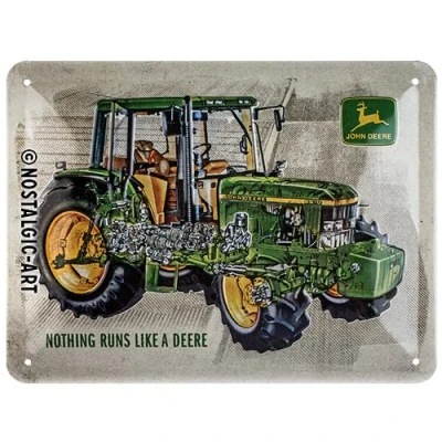 Abbildung von Nostalgic Art Retro Blechschild, 15 x 20 cm, John Deere Model 6410 Cutaway Geschenk Idee für Traktor Fans, aus Metall, Vintage Design