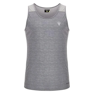 Abbildung von Macron Herren Run Start Scd Placid Singlet Print Nsky/Dnsky Man Tanktop, Sky Blue, L