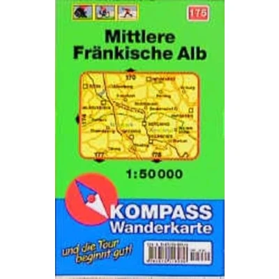 Abbildung von Kompass Karten, Mittlere Fränkische Alb: Mit Radwegen und Kurzführer. 1:50000 (KOMPASS Wanderkarte)