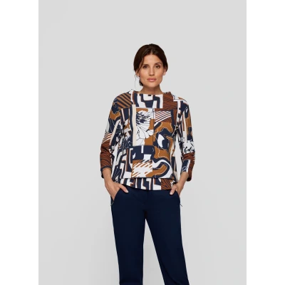 Abbildung von Rabe 3/4 Arm Shirt, mit grafischem Muster