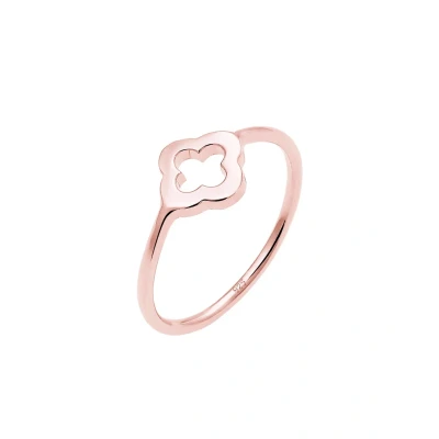 Abbildung von Elli Basic Cloverleaf Ring, Damen, Größe: 54, Roségoldfarben