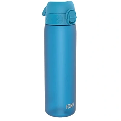 Abbildung von Ion8 Trinkflasche, 500 ml, Auslaufsicher, Einhandöffnung, Sichere Verriegelung, Spülmaschinenfest, BPA frei, Tragegriff, Klappdeckel, Leicht zu Reinigen, Klimaneutral, Blau