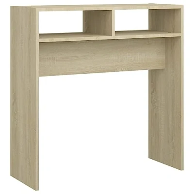 Abbildung von vidaXL Konsolentisch Konsole Beistelltisch Flurtisch Sideboard Ablagetisch Wandtisch Frisiertisch Schminktisch Sonoma Eiche 78x30x80cm Holzwerkstoff