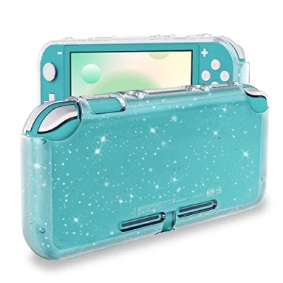 Abbildung von DLseego Hülle Kompatibel mit Switch Lite 2019,HD Clear Bling Weiche TPU Case Stoßfestem und Kratzfestem Protective Cover für Konsole Crystal Glitter