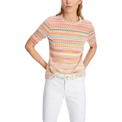 Abbildung von Marc Cain Tshirt print, Damen, Größe: 36, Bright toffee