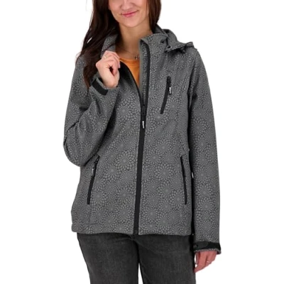 Abbildung von DEPROC Active Softshelljacke SHELBY PEAK DC leichte mit All Over Print und abnehmbarer Kapuze