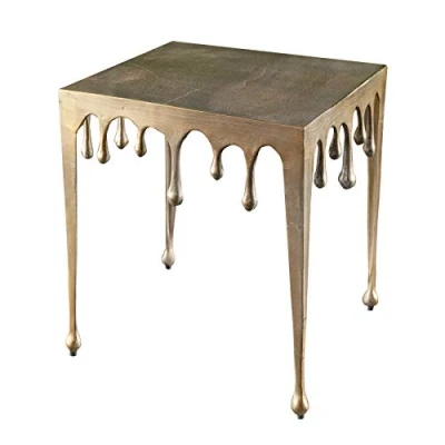 Abbildung von riess ambiente Couchtisch LIQUID LINE L 46cm gold, Wohnzimmer · Metall eckig Tropfen Design Modern