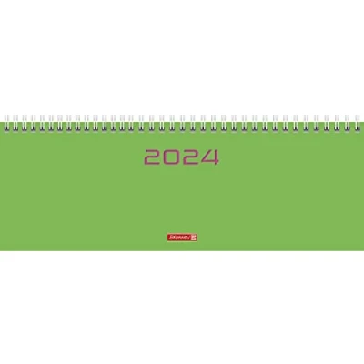 Abbildung von BRUNNEN Wochenkalender Modell 772 2024 2 Seiten = 1 Woche Blattgröße 29,7 x 10,5 cm grün