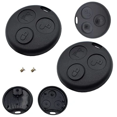 Abbildung von KONIKON 2 Stück Autoschlüssel Gehäuse 3 Tasten Fernbedienung kompatibel für Smart ForTwo MC01 450 Neu