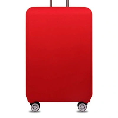 Abbildung von YianBestja Elastisch und Einfarbig Kofferhülle Koffer Abdeckung Schutzhülle Kofferschutzhülle Kofferbezug Luggage Gepäck Cover mit Band Klettverschluss (Rot, M (22 24 Zoll))