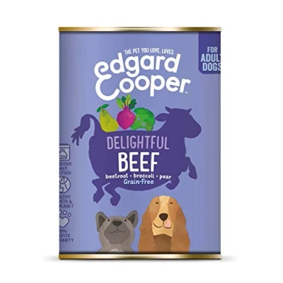 Abbildung von Edgard&amp;Cooper Dose Beef Adult Hundefutter Rind Rote Bete Brokkoli ...