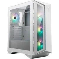 Abbildung von MSI MPG GUNGNIR 110R WHITE Mid Tower PC Gehäuse Gehärtetes Glas, unterstützt ATX, M Mini ITX, 4x 120mm ARGB Lüfter Hub Controller, magnetischer Staubfilter, USB 3.2 Gen 2x2 Typ C, 1 A