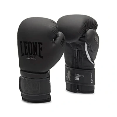 Abbildung von LEONE 1947, Black Edition Boxhandschuhe, Unisex Erwachsene, Schwarz, 12 oz, GN059