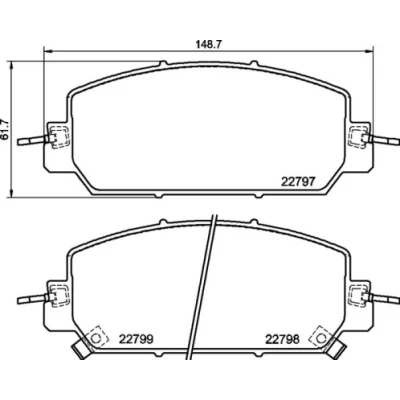 Abbildung von BREMBO P 28 098 Bremsbelagsatz mit akustischer Verschleißwarnung Anti Quietsch Blech ohne Zubehör HONDA: CR V 5