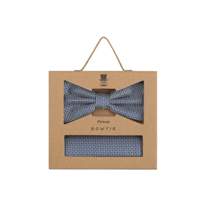Abbildung von Prince BOW TIE SET Fliege + TUCH Einstecktuch, Herren, Größe: One Size, Marine