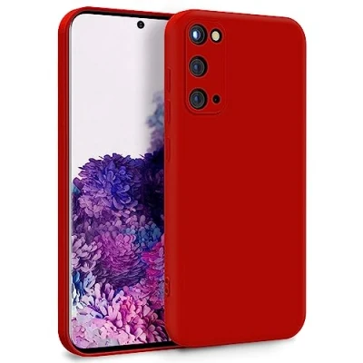 Abbildung von MyGadget Hülle für Samsung Galaxy S20 Zweilagige Handyhülle mit Kameraschutz Cover Innenfutter &amp; Silikon außen Rot