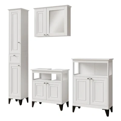 Abbildung von Vicco Badmöbel Set Vanity, Weiß, 4 Teile
