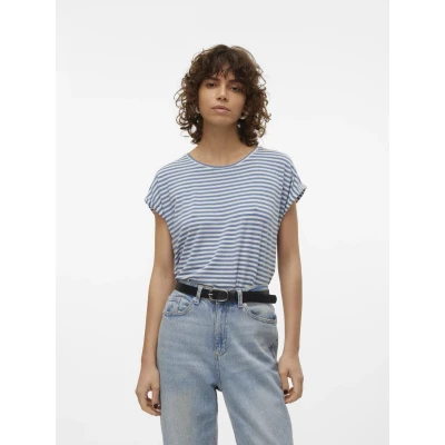 Abbildung von Vero Moda Rundhalsshirt &quot;VMAVA PLAIN SS TOP STRIPE GA JRS NOOS&quot;