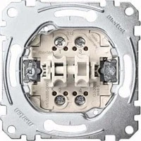 Abbildung von Merten MEG3055 0000 Doppeltaster Einsatz, 2 Schließer 1 polig, 10 A, AC 250 V, Schraub Liftklemmen