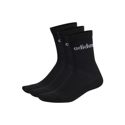 Abbildung von adidas Unisex Linear Crew Cushioned 3 Pairs Socken, Black/White, 34 36