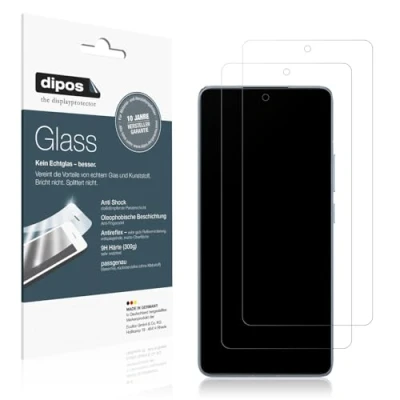Abbildung von dipos I 2x Displayschutz 9H matt kompatibel mit Xiaomi 14T Pro Schutzfolie Anti Shock Folie
