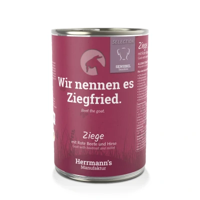 Abbildung von Herrmann&#039;s Sensitive Ziege mit Rote Beete 400 gr. Pro 6 Stück