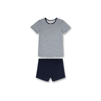 Abbildung von Sanetta SET Pyjama für Kinder, Größe: 140, Dunkelblau beige