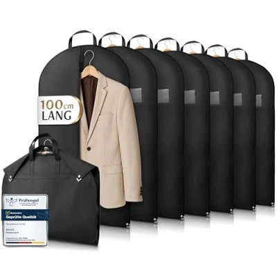 Abbildung von Bruce Kleidersack Optimierte Materialstärke von 120 GSM (Hochwertige Kleiderhülle für Anzug und Kleid) Atmungsaktive Anzugtasche Reisen