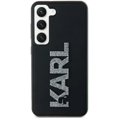 Abbildung von CG Mobile Karl Lagerfeld KLHCS23L3DMBKCK Hülle für S23 Ultra S918 Schwarz hardcase 3D Rubber Glitter Logo