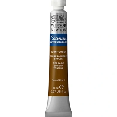 Abbildung von Winsor &amp; Newton 8840081 Cotman Aquarellfarbe Studio Wasserfarben, lebendige hochwertige Farben mit sehr guten Verarbeitungseigenschaften 8ml Tube Umbra gebrannt