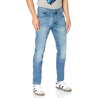 Abbildung von Wrangler Mens Larston Jeans, Blue Fever, 32/32