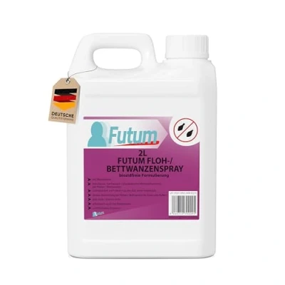Abbildung von FUTUM Insektenspray Anti Bettwanzen Spray Floh Mittel Ungeziefer Spray, 2 l, auf Wasserbasis, geruchsarm, brennt / ätzt nicht, mit Langzeitwirkung