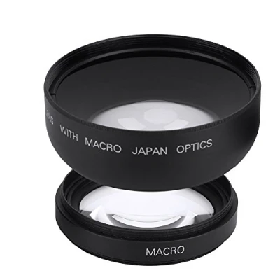 Abbildung von Weitwinkel 52Mm, 52mm Wide Angle Adapter, Weitwinkelobjektiv 0.45x Kameraobjektiv für Nahaufnahme Shooting Universal Conversion Makro HD
