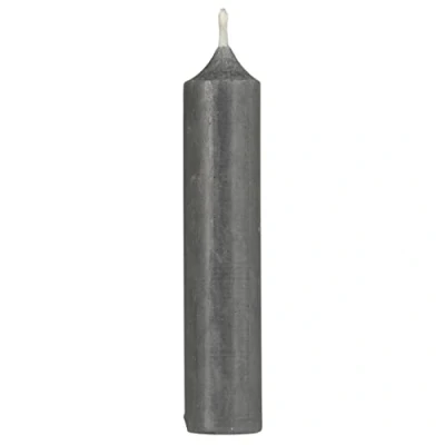 Abbildung von IB Laursen Stabkerze, Kerze Rustikal Paraffin, Palmöl Farbe: grau (ØxH) 2,2 x 11 cm 1 Stück