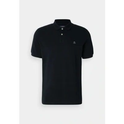 Abbildung von Marc O&#039;Polo Short Sleeve Button Placket Slits Embroide Poloshirt, Herren, Größe: Large, Black
