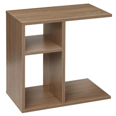 Abbildung von FINEBUY Beistelltisch SuVa11919_1 (50x50x30 cm Holz Sonoma, Design Anstelltisch Sofa), Kleiner Wohnzimmertisch, Sofatisch Rechteckig