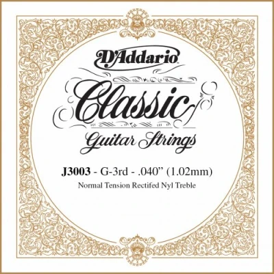 Abbildung von D&#039;Addario J3003 Einzelsaite G Konzertgitarre Rectified Nylon 040/J30 Normal Tension