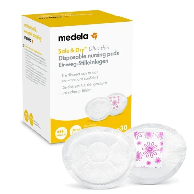 Abbildung von MEDELA Safe &amp; Dry Einweg Stilleinlagen, ultradünn, einzeln verpackt, 30 Stück
