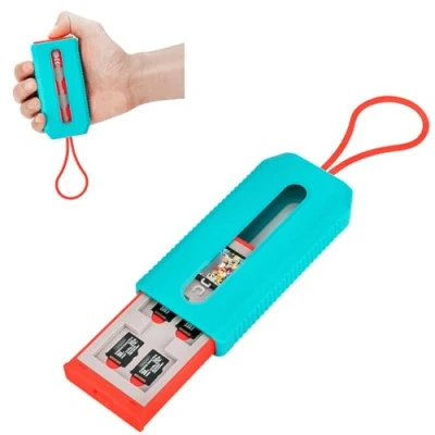 Abbildung von JJC Reise Speicherkarten Etui Tasche Halter für 12 TF/Micro SD SDXC SDHC + 6 NS (Nintendo Switch Game Card), Protable Kartenhalter Tragetasche Karten Case Box Memory Card