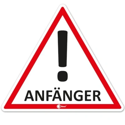 Abbildung von iSecur Auto Magnet Schild Anfänger! I 12,6 x 11 cm Vorsicht Achtung Fahranfänger für Kfz LKW abnehmbar wetterfest magnetisch hin291