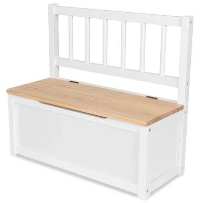 Abbildung von ib style Truhenbank Noa, Kindertisch mit 2 Stühlen, Hartholz, Sicherheitsgeprüft, Stuhl, Truhenbank, Kindermöbel, Tisch, Kindertisch, Kinderstuhl