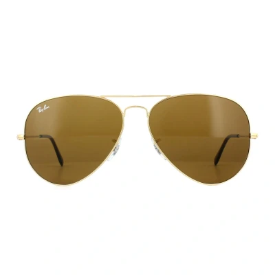Abbildung von Ray Ban Unisex RB3025 AVIATOR 001/33 Gläser SONNENBRILLEN Metall Gold Pilot Normal