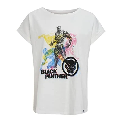 Abbildung von Re:Covered Black Panther Tshirt print, Damen, Größe: Medium, Weiß