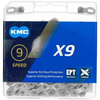 Abbildung von KMC Fahrradketten Schaltungskette X9 EPT, 1/2&quot; x 11/128&quot;, 114 Glieder, 6,6 mm, 9 fach